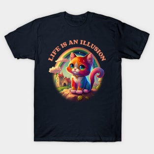 Life Is An Illusion  / Existentialist Meme Design T-Shirt